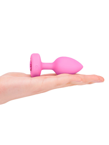 b-Vibe Vibrating Pink Heart Butt Plug – S/M