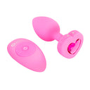 b-Vibe Vibrating Pink Heart Butt Plug – S/M