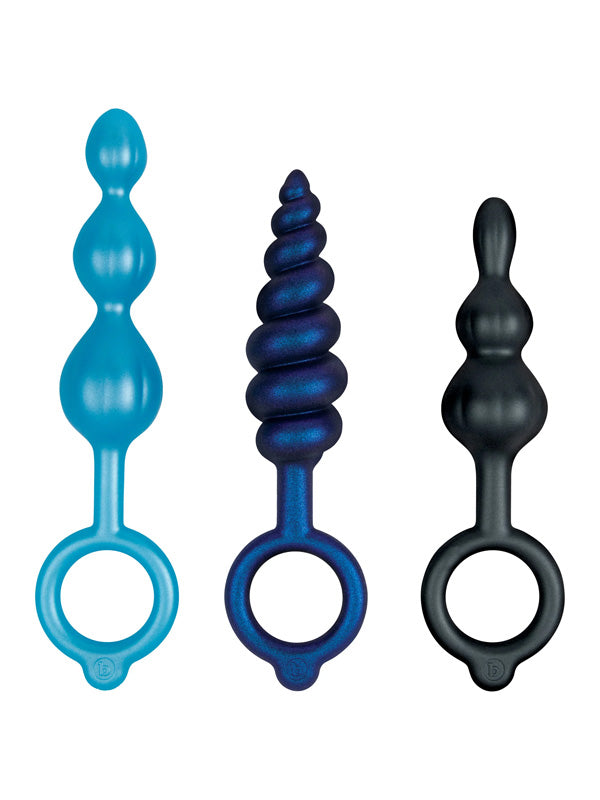 Set de Stimulare Anală din 3 Piese b-Vibe Beaded Butties Bundle