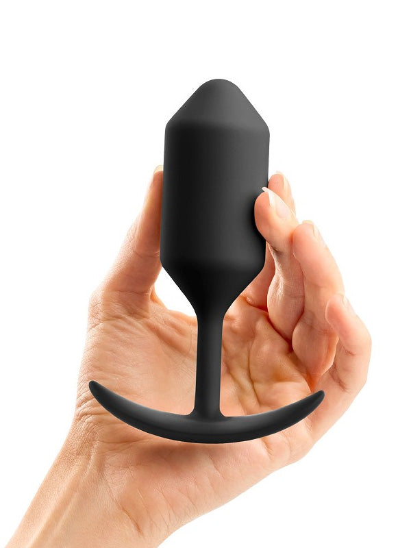 b-Vibe Snug Plug 3 Large Weighted Silicone Butt Plug Black