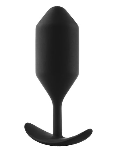 b-Vibe Snug Plug 4 Extra-Large Weighted Silicone Butt Plug Black