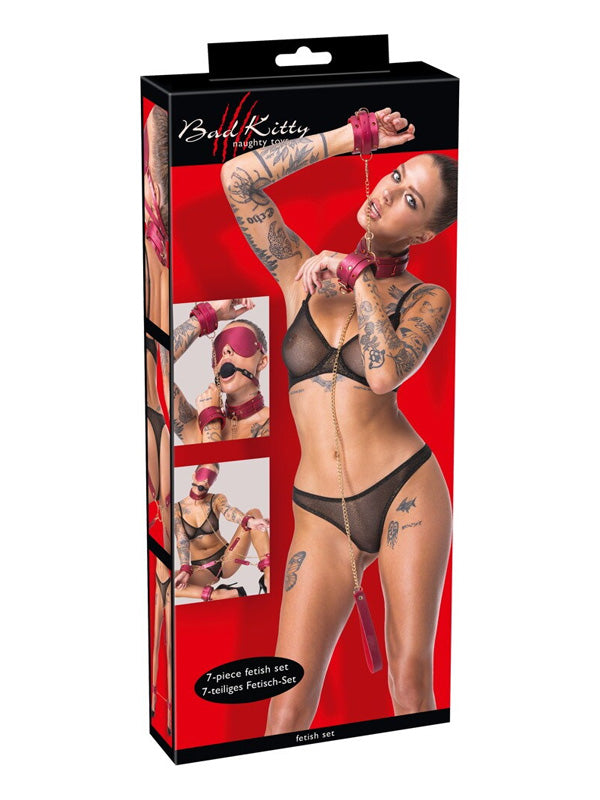 Set Bondage Bad Kitty din 7 Piese Roz