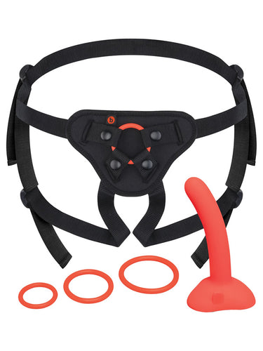 Set Ham Strap-On cu Dildo Peg 12 cm b-Vibe Beginners