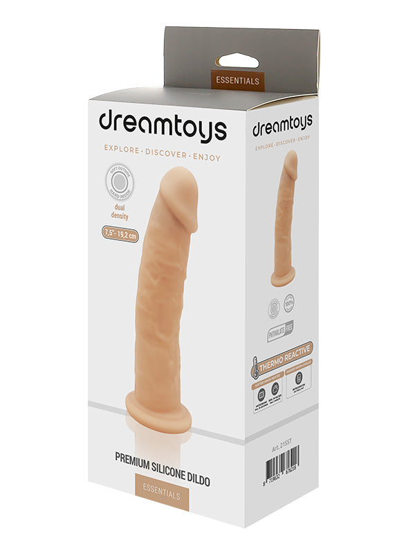 Dream Toys Essentials Dual Density Silicone Dildo Light 19 cm