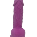 Dream Toys Real Love Dual Density Silicone Dildo with Balls Purple 21.6 cm
