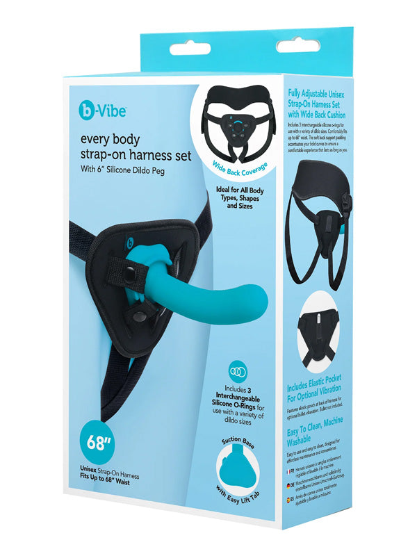 Set Ham Strap-On cu Dildo Peg 15 cm b-Vibe Every Body