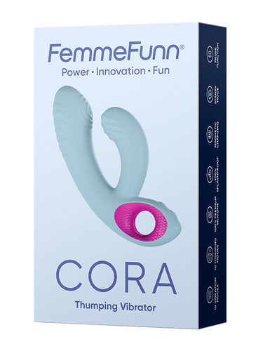 FemmeFunn Cora Thumping Dual Vibrator Light Blue