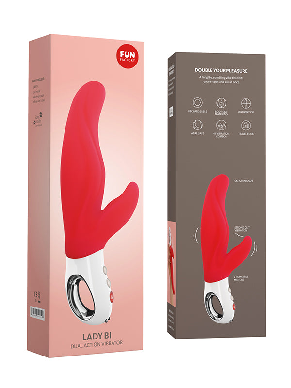 Fun Factory Lady Bi Rabbit Vibrator India Red