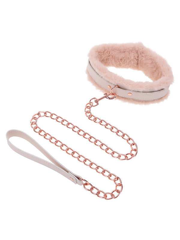 Sportsheets Peaches 'n CreaMe Fur Collar & Leash