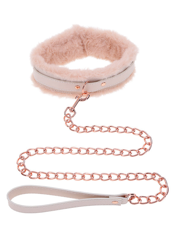 Sportsheets Peaches 'n CreaMe Fur Collar & Leash