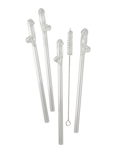 Paie din Sticlă in Forma de Penis Glass Willy