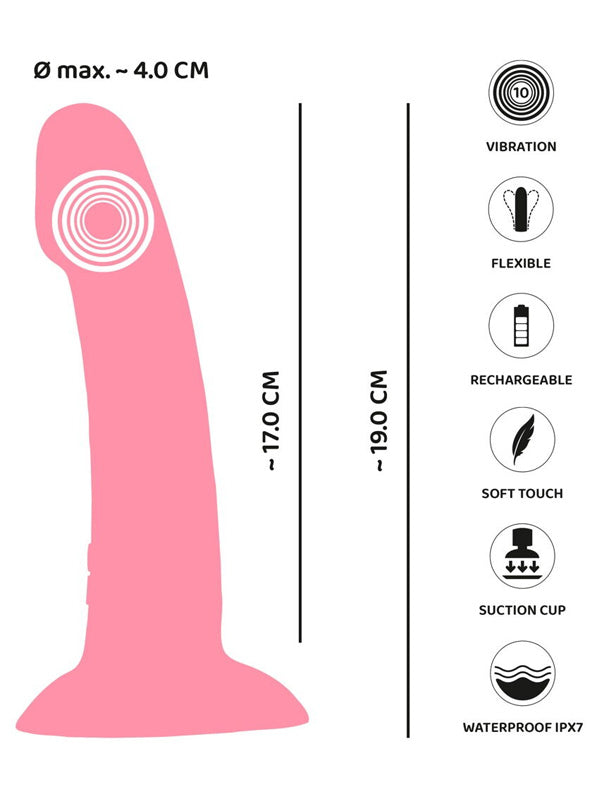 Dildo Vibrator din Silicon You2Toys Heart Guy Pink