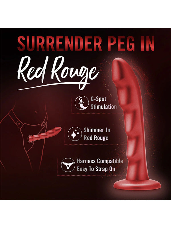 Dildo Blush Temptasia Jealousy Peg Red Rouge 17.8 cm