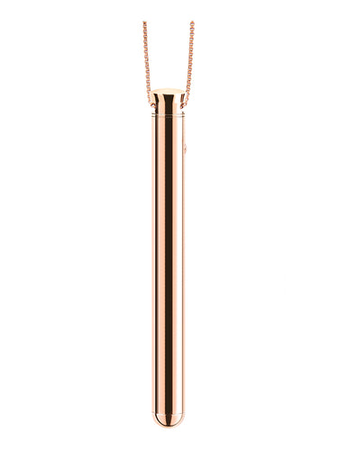 Le Wand Necklace Vibe Stainless Steel Vibrator Rose Gold
