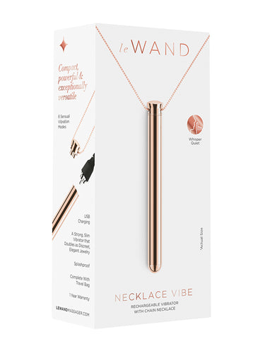 Le Wand Necklace Vibe Stainless Steel Vibrator Rose Gold