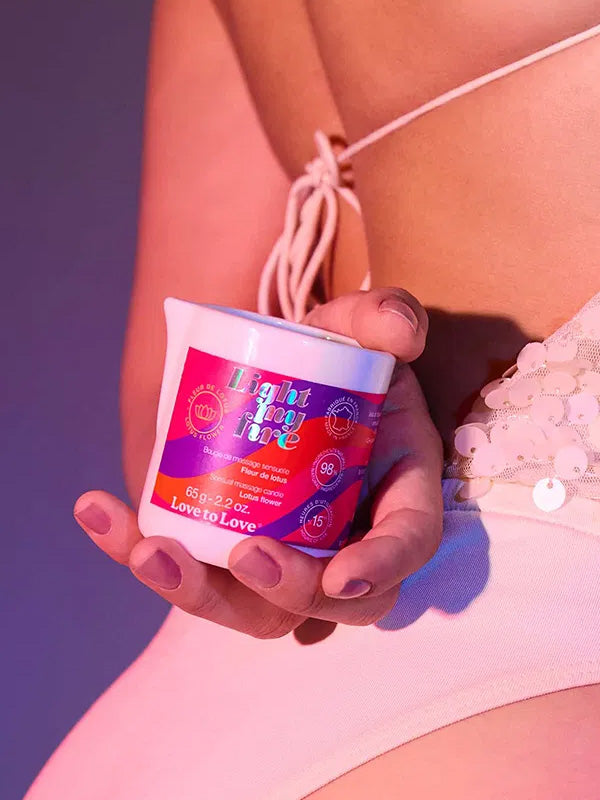 Lumânare de masaj Love to Love Light My Fire Floare de Lotus