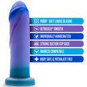 Blush Avant Midnight Rendezvous Silicone Suction Cup Dildo Ocean Blue 19.7 cm
