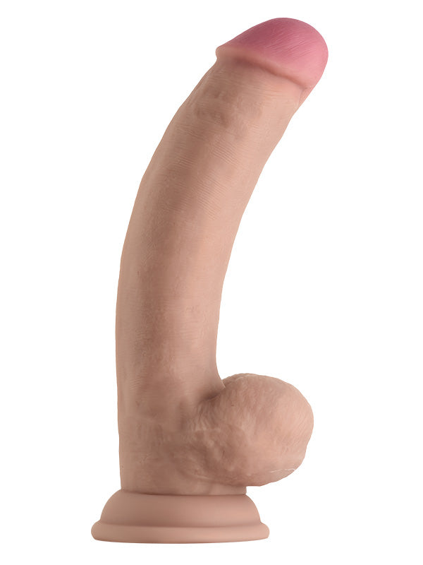 Dildo din Silicon cu Testicule Shaft Model C 21.5 cm Pine