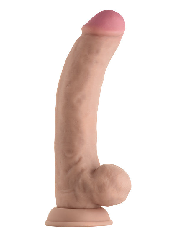 Dildo din Silicon cu Testicule Shaft Model C 24.1 cm Pine