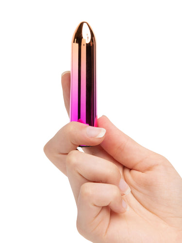Mini Vibrator Impermeabil cu Incalzire NU Sensuelle Aluminium Point