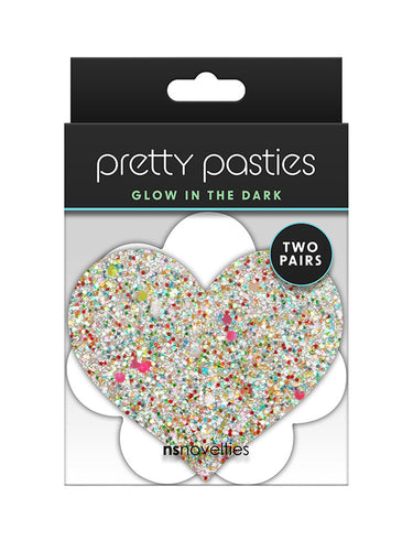 Pasties Fosforescente NS Novelties Heart and Flower