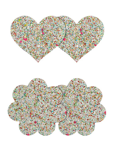 Pasties Fosforescente NS Novelties Heart and Flower