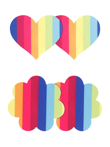 Pasties NS Novelties Heart and Flower Rainbow