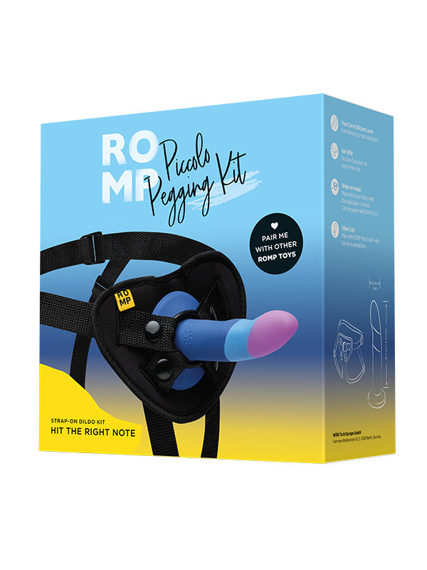 Set Romp Piccolo Pegging Kit cu Dildo din Silicon