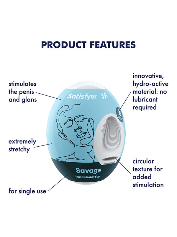 Masturbator Compact Satisfyer Egg - Savage