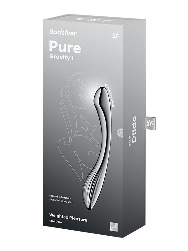 Dildo din Oțel Inoxidabil Satisfyer Pure Gravity 1