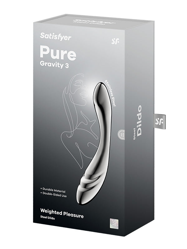 Dildo din Oțel Inoxidabil Satisfyer Pure Gravity 3
