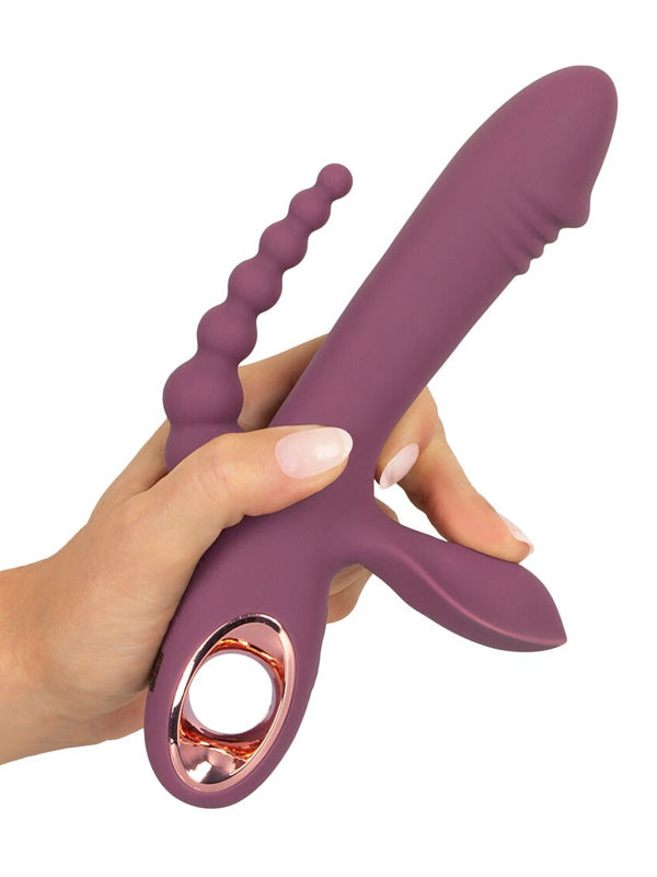 Vibrator Rabbit You2Toys Slim Triple Plum