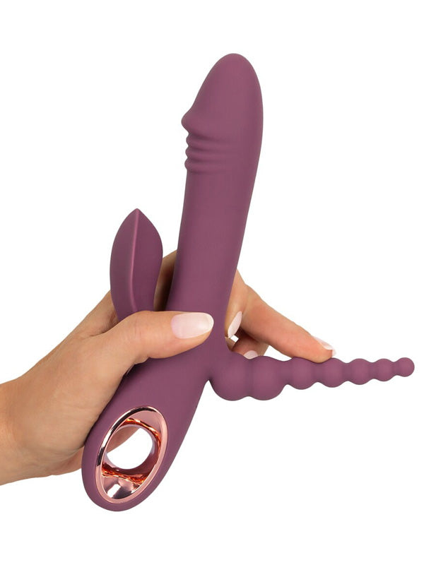 Vibrator Rabbit You2Toys Slim Triple Plum