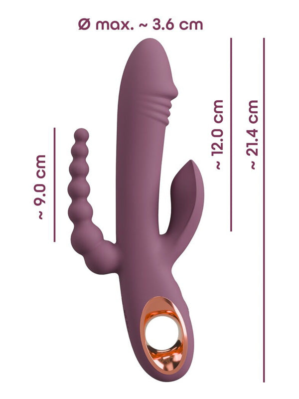 Vibrator Rabbit You2Toys Slim Triple Plum