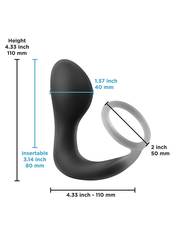 Stimulator Anal cu Inel pentru Testicule NS Novelties Renegade Slingshot Black