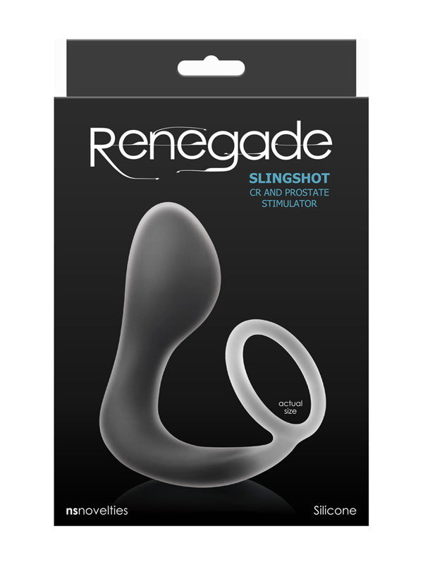 Stimulator Anal cu Inel pentru Testicule NS Novelties Renegade Slingshot Black