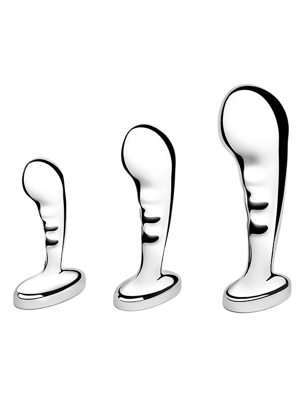 b-Vibe Stainless Steel 3-Piece P-Spot Training Set