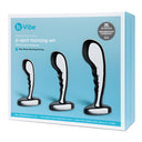 b-Vibe Stainless Steel 3-Piece P-Spot Training Set