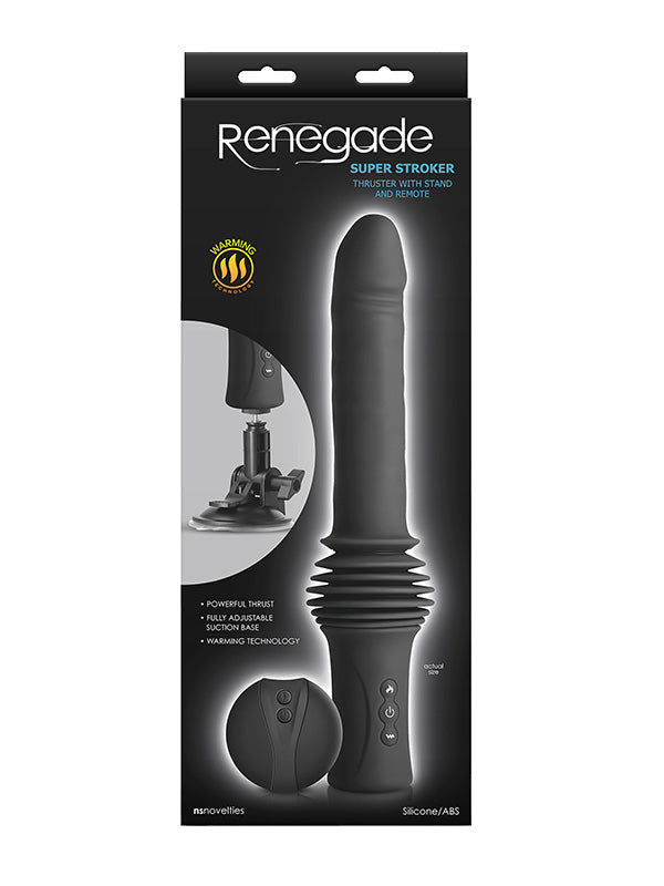 Vibrator Penetrativ cu Incalzire NS Novelties Renegade Super Stroker Black