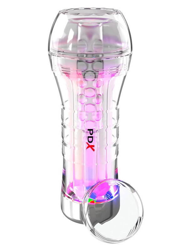 Masturbator Pipedream PDX Elite ViewTube XXL See-Thru Ez-Grip LED