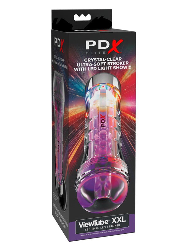 Masturbator Pipedream PDX Elite ViewTube XXL See-Thru Ez-Grip LED