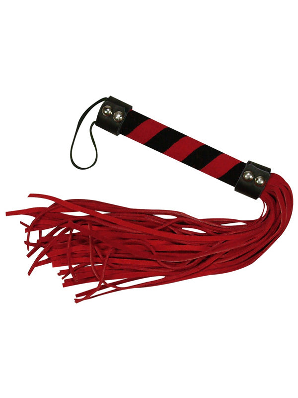 FLOGGER RED FAUX SUEDE MIC