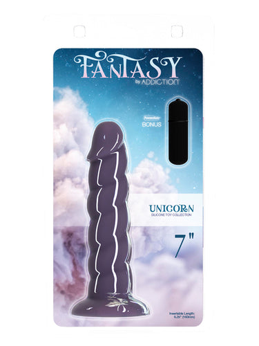 Addiction Fantasy Purple Unicorn Dildo 17.8 cm