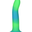 Addiction Rave Glow In The Dark Silicone Dildo 20.32 cm Blue Green