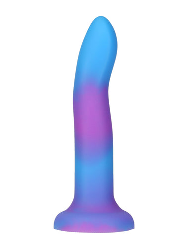 Addiction Rave Glow In The Dark Silicone Dildo 20.32 cm Blue Purple