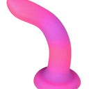 Addiction Rave Glow In The Dark Silicone Dildo 20.32 cm Pink Purple