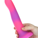 Addiction Rave Glow In The Dark Silicone Dildo 20.32 cm Pink Purple