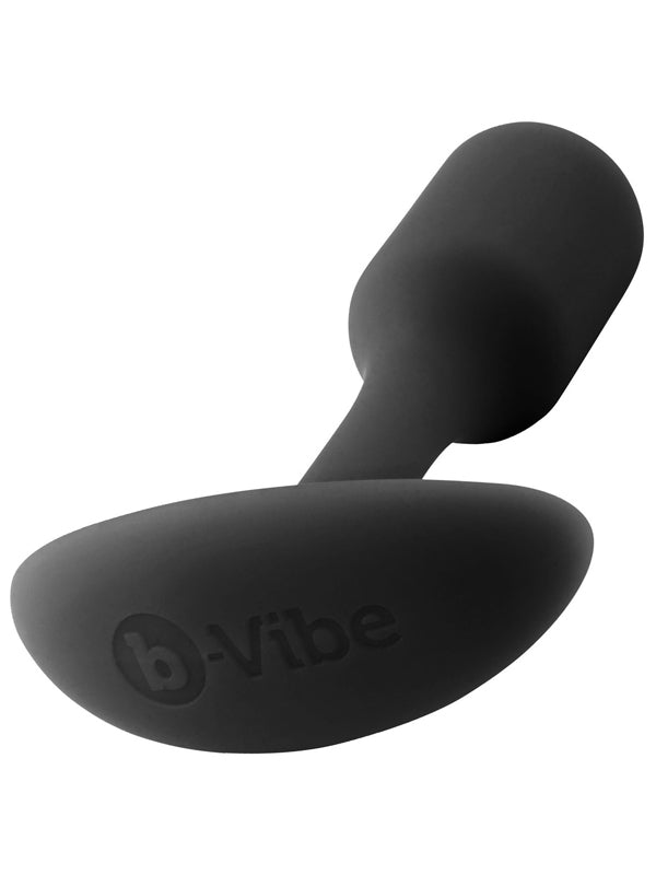 b-Vibe Snug Plug 1 Small Weighted Silicone Butt Plug Black