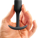 b-Vibe Snug Plug 1 Small Weighted Silicone Butt Plug Black