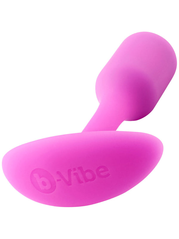 b-Vibe Snug Plug 1 Small Weighted Silicone Butt Plug Fuchsia